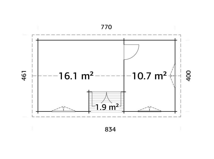 Anna 26,8+1,9 m² Plan