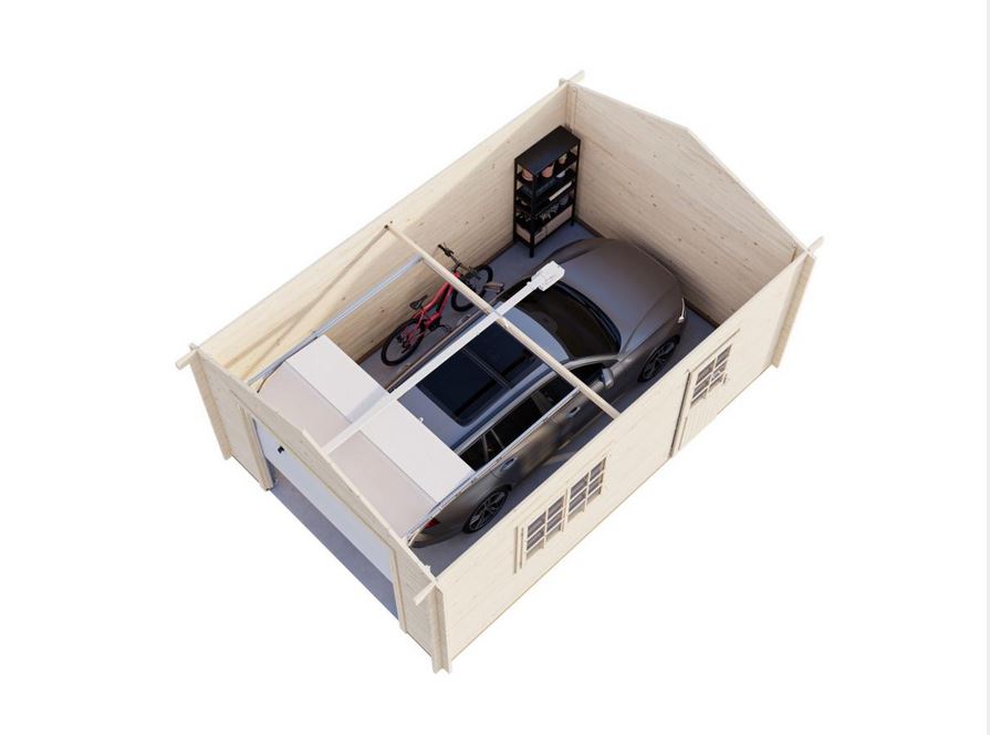 Garage 19 m² porte sectionnelle 3D