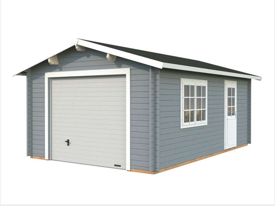 garage 19 m²peint gris blanc