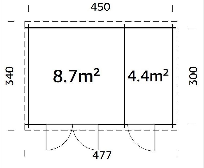ELLA 13.10 m² plan 1