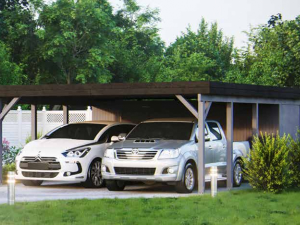 Carports toit plat