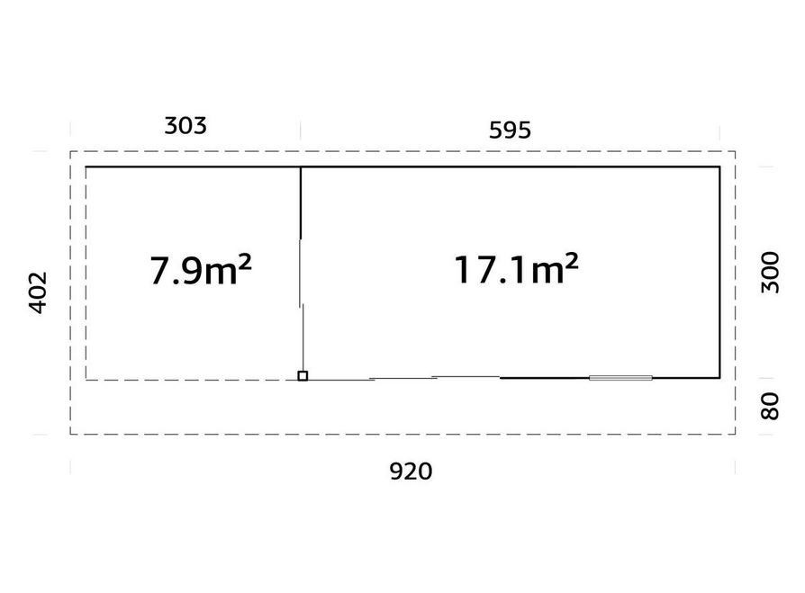 Andrea 17.1 +7.9 m² plan 1