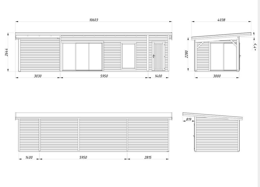 Andrea 21.1 + 7.9m² plan facades