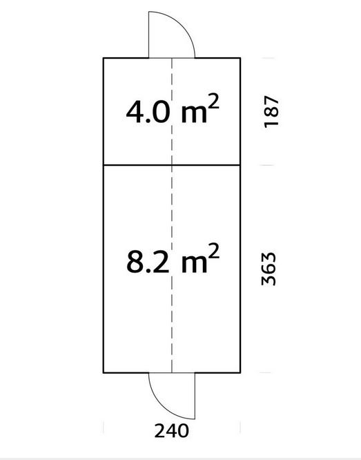 EMILIA 8.2 + 4 m² plan