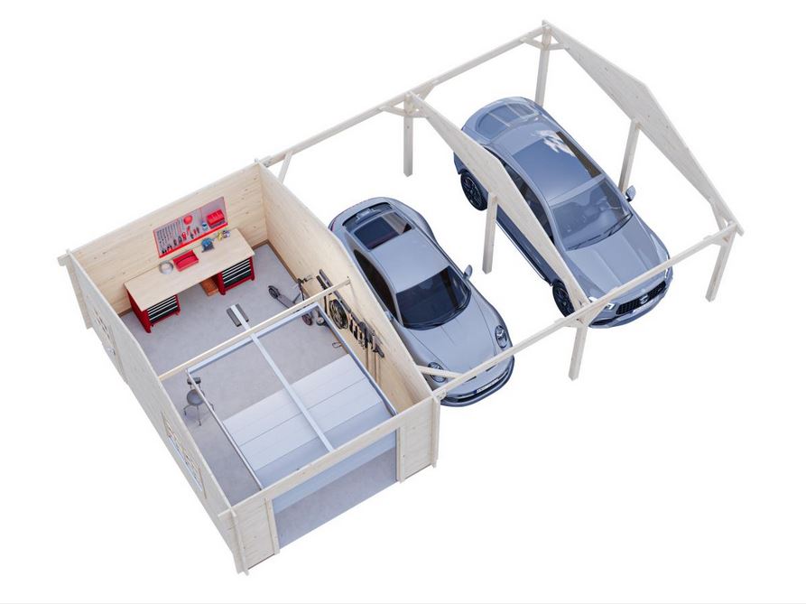 Roger 19+33.2m² porte sectionnelle 3D