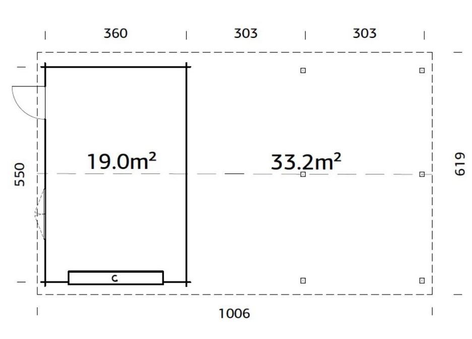 Roger 19+33.2m² porte sectionnelle plan 1