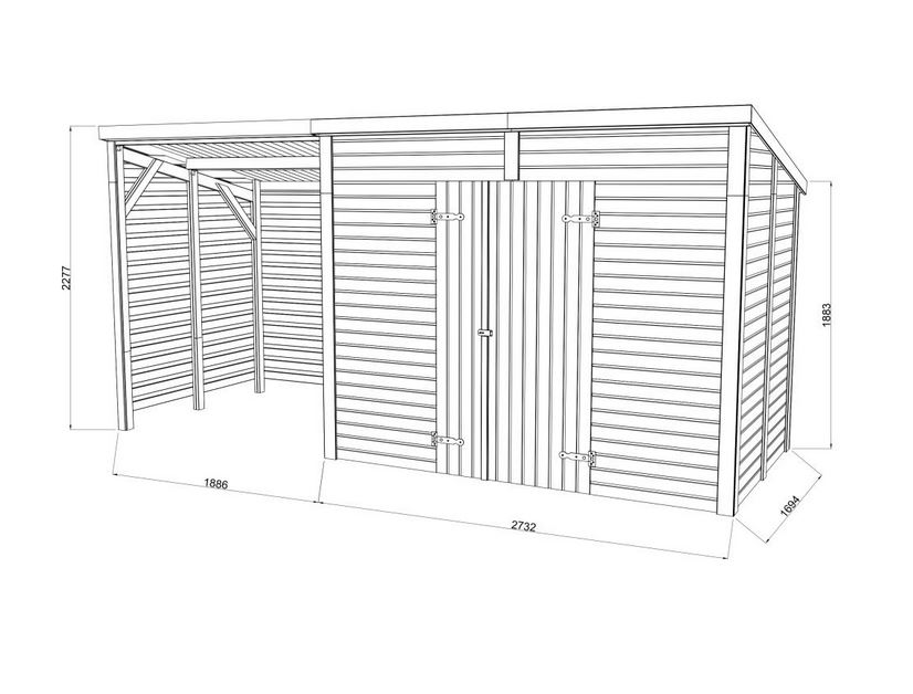 Leif 4.5 + 2.9 m² croquis