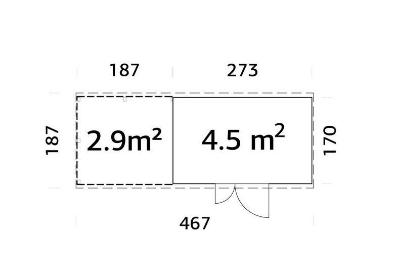 Plan fd Leif 4.5 + 2.9 m²